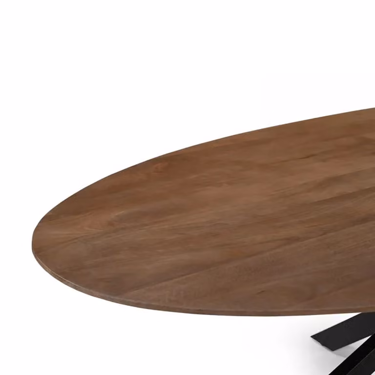 Label51 Eetkamertafel James - Ovaal - Mangohout - Nature Smooth - 160 cm