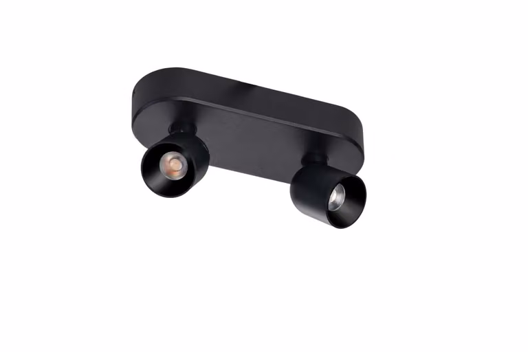 ETH Dennis 2-lichts LED opbouwspot - Zwart - Aluminium