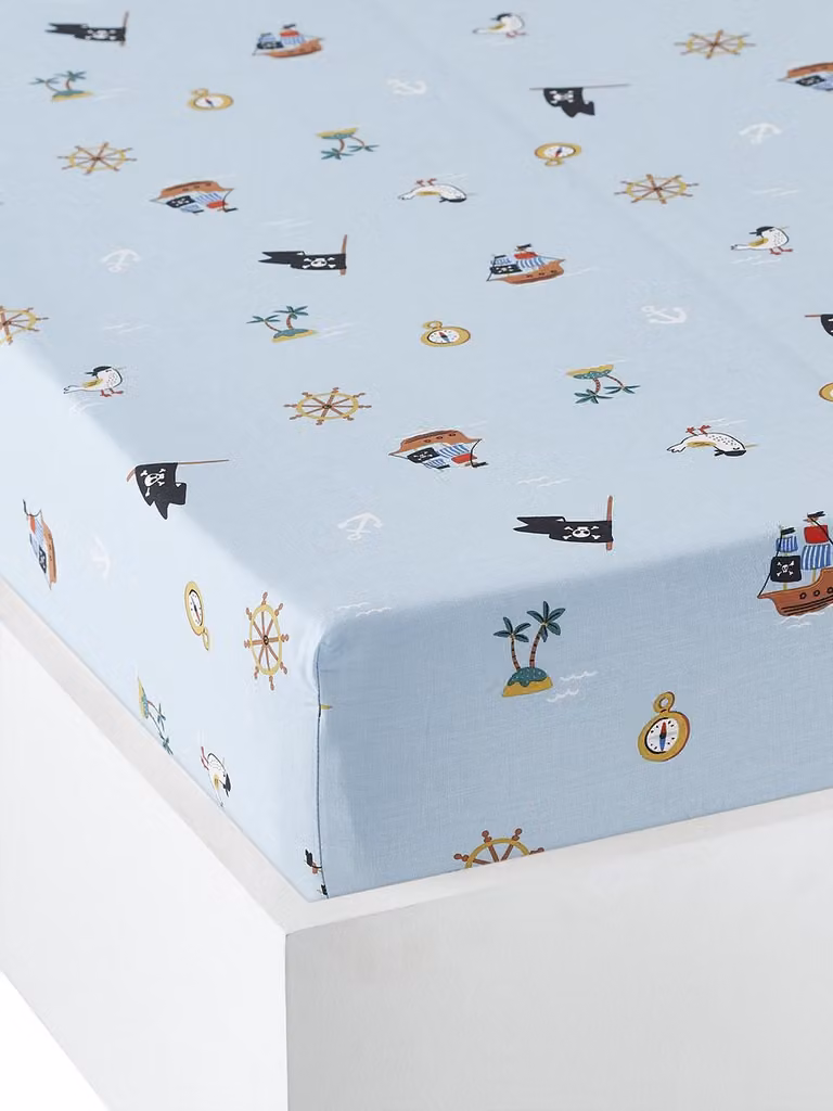 Vertbaudet Hoeslaken voor kinderen met Piratenprint