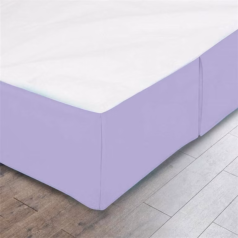 Paarse geplooide bedrok met stolpplooien voor volwassenen, 180x200cm
