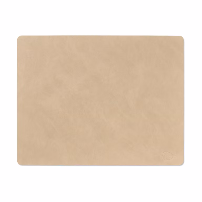 LIND DNA Square Nupo placemat zand B/D: 45 x 35 cm