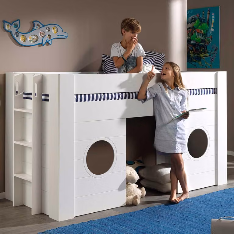Vipack Halfhoogslaper Freya Wit voor Kinderkamers B/D/H: 96 x 206 cm