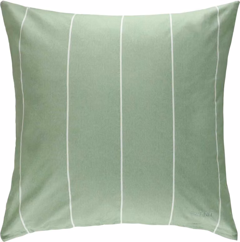 ESPRIT HARPLINES versterkte kussensloop, groen, 80 x 80 cm