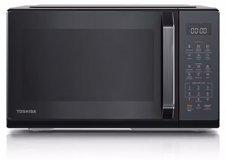 Toshiba Magnetron, spiegelzwart, 23 liter, 800 W, digitale solo-magnetron