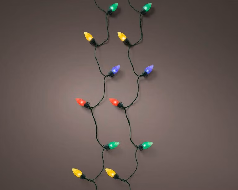 Lumineo Led vintage peer lampen set met 50 multi color lampen