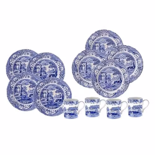 Spode Blue Italian 12-delige servies set voor 4 personen