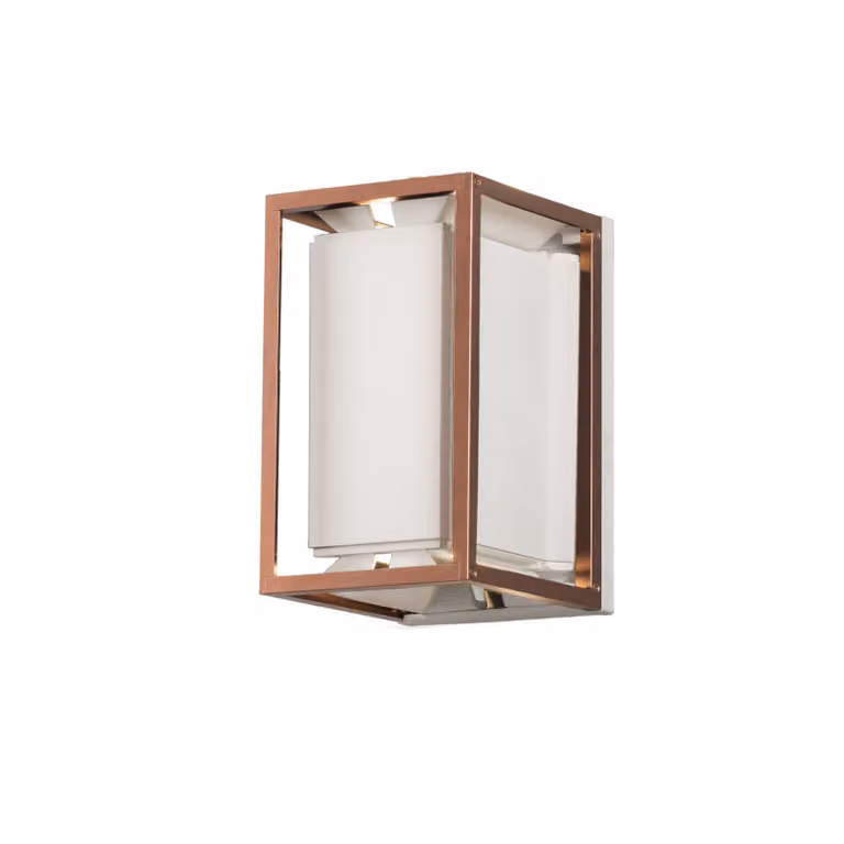 Konstsmide Vale Buitenlamp Up-Down Wandlamp Wit/Koper met Dimbare LED