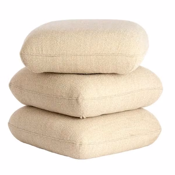 Light en Living Poef LAURIE beige B/D/H: 44,5 x 44,5 x 44,5 cm