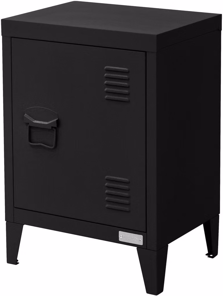 ML-Design archiefkast van staal zwart, compacte metalen kantoorkast met poten en deur, B/D/H: 40 x 30 x 57,5 cm