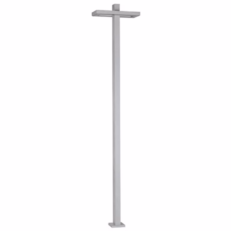 Albert moderne vierkante buitenverlichting grijs aluminium postlamp