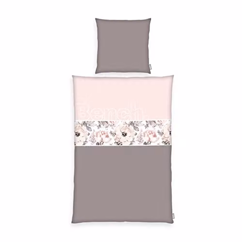 Herding Beddengoedset met Floral Design, Veelkleurig, Katoen Renforce, Dekbedovertrek 135 x 200 cm en Kussensloop 80 x 80 cm