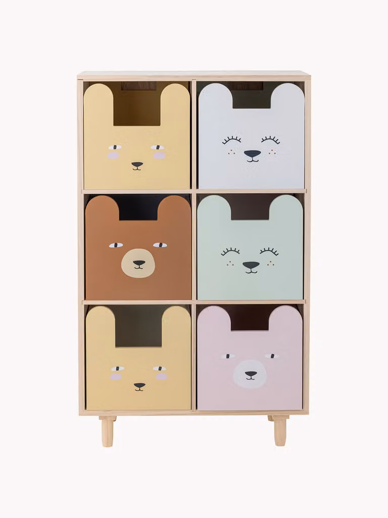 Bloomingville Mini Calle boekenkast met lades, meerkleurig, B: 55 cm, H: 88,5 cm