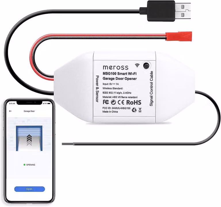 Selius Universele Garagedeuropener met Smart WLAN App Bediening en 4 Meter Bereik