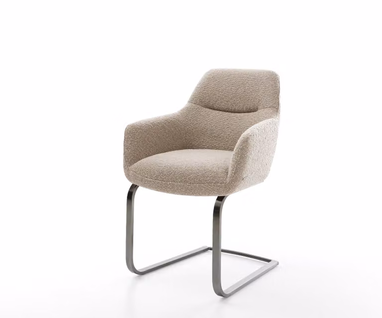 DELIFE Pejo-Flex Sledemodel Bank met Bouclé Bekleding in Grafiet en Pocketveer Kern