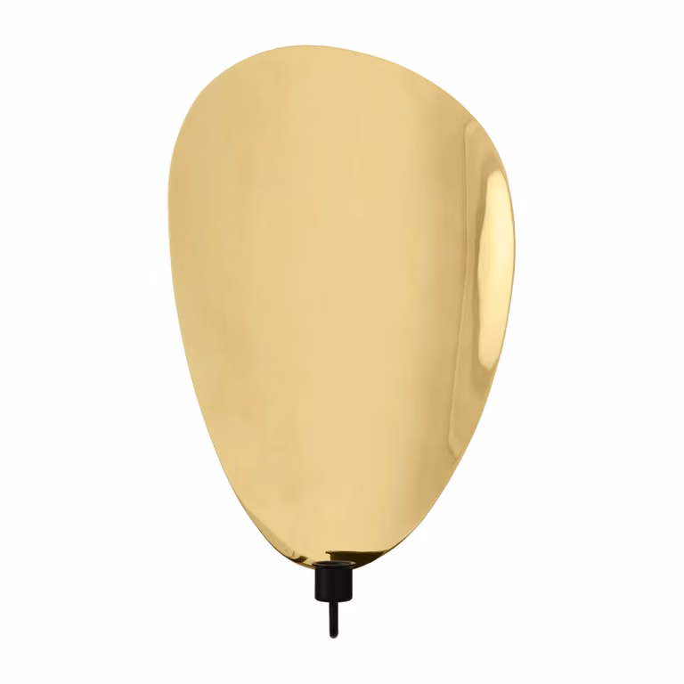 Audo Copenhagen Flambeau wandkandelaar voor stompkaarsen, zwart gepolijst messing, 40 cm