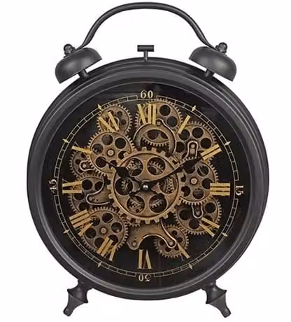 Thomas Kent Brooks Analoge Tafelklok - Zwart - Metaal - Rond