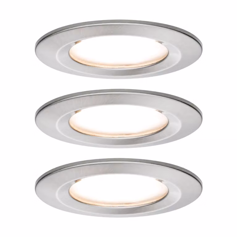 Paulmann Nova Coin LED inbouwspot, rond, grijs/zilver, dimbaar