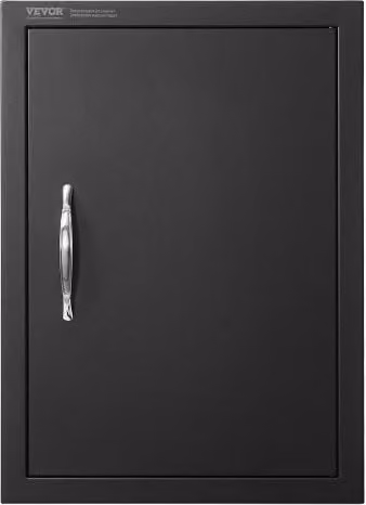 VEVOR Grilltoegangsdeur voor buitenkeukens en grillstations, zwart, 415 x 570 mm