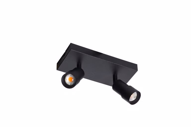 ETH Liam Opbouw spot 2x LED zwart rechthoekig aluminium