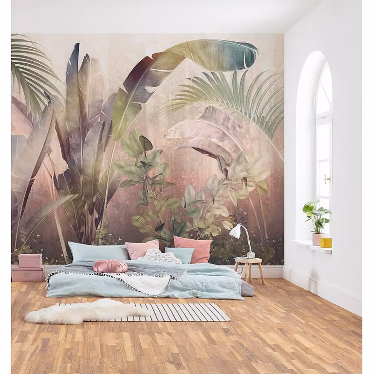home24 Vlies-fotobehang Rainforest Mist, Multicolour/Groen, B: 350 cm, H: 250 cm