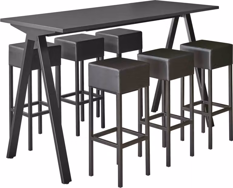 Bartafel Victory van ABC Kantoormeubelen met Robson Eiken blad en zwart frame (RAL9005), Breedte: 120 cm