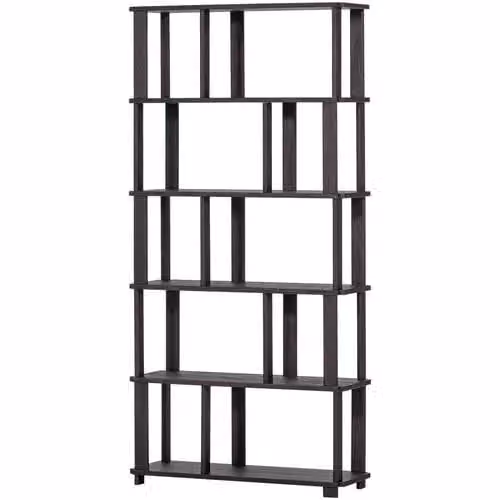 WOOOD Riss Boekenkast van massief eikenhout in Mystic Brown, H 186 cm x B 90 cm x D 30 cm
