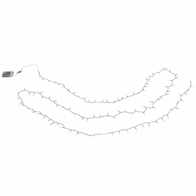 Qazqa Kerst lichtsnoer met 100 warm witte LED's, groen, IP44