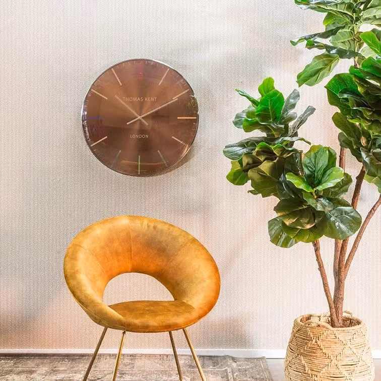Countryfield Fauteuil Annville Lounge Stoel met Velvet Bekleding en Metalen Frame in Goud, Bruin en Geel