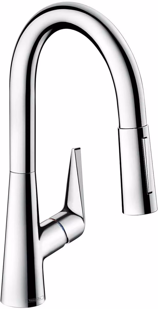 Hansgrohe Talis S wastafelmengkraan met draaibare uitloop en sprayfunctie, chroom