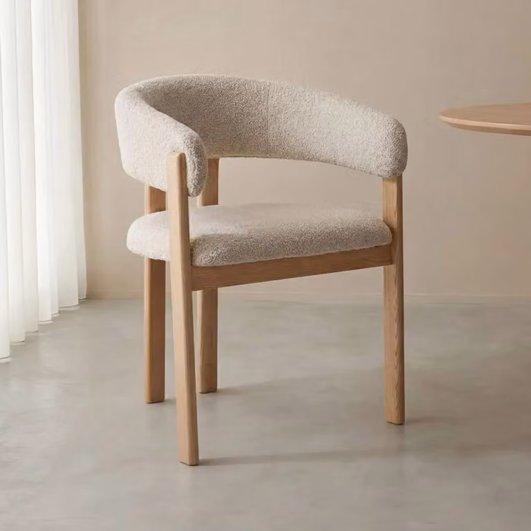 Label51 Eetkamerstoel Osaka - Naturel - Geweven - Houten Frame