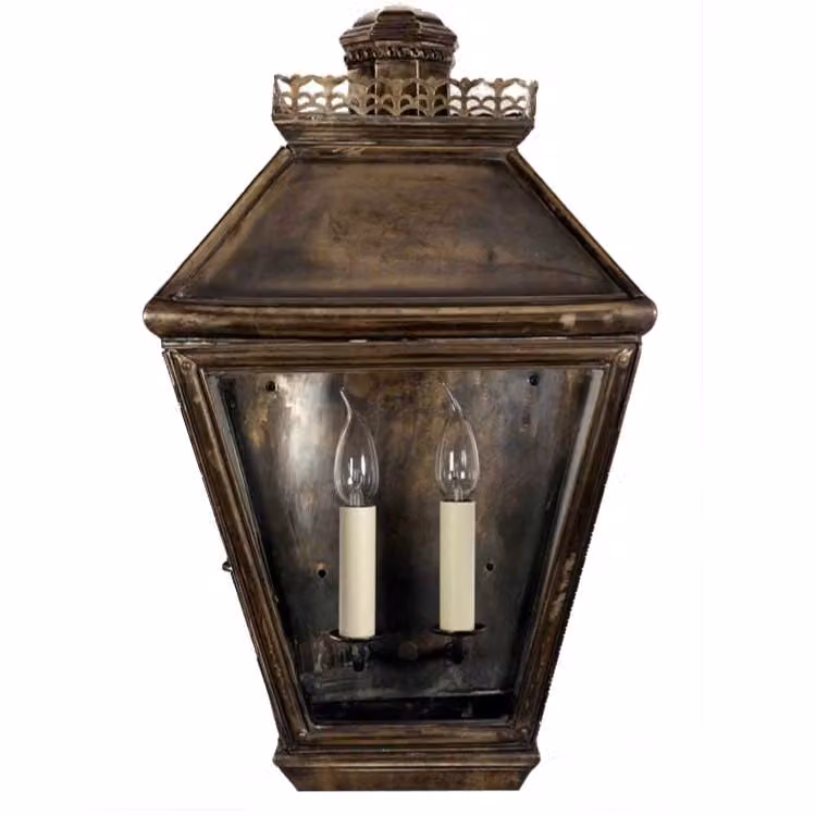 Limehouse Chateau Passage Landelijke Buitenlamp Large - Koper Gevlamd