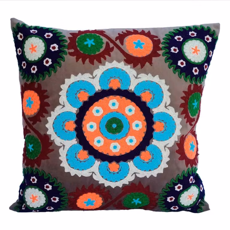 Mandala kussen Dana - Multicolour - Vierkant - Katoen en Velvet - 40 x 40 cm