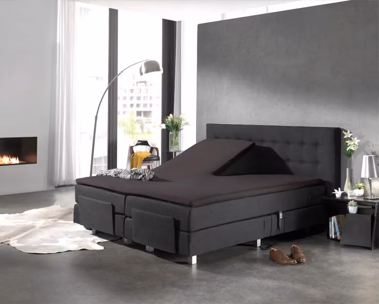Dreamhouse Splittopper Katoen Hoeslaken Antraciet 180 x 220 cm