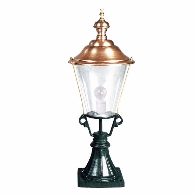 Nostalgische sokkel lamp Breda KS 204 zwart van KS Verlichting