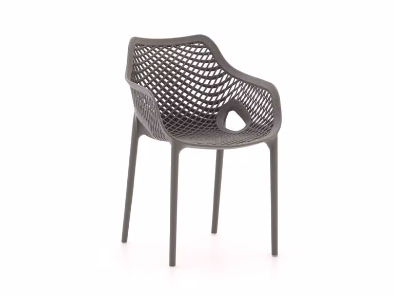 Forza Furniture Ripi Dining Tuinstoel - Grijs - Kunststof - Stapelbaar