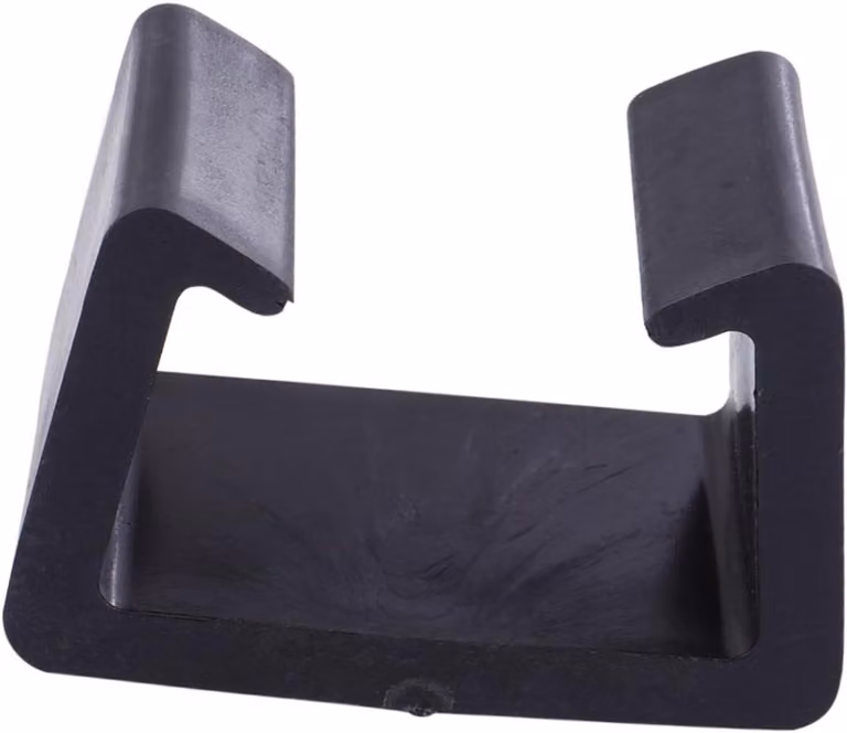 Zwarte hittebestendige plastic bankbevestigingsclips voor rotan meubels, 65 x 4 x 38 cm