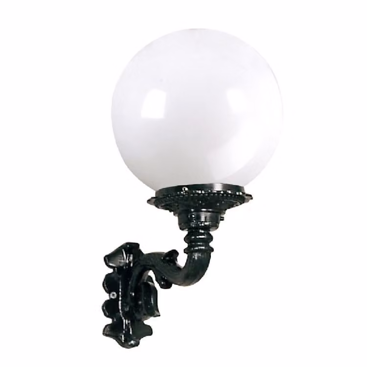 KS Verlichting Bollamp Toulouse nostalgie wandlamp zwart