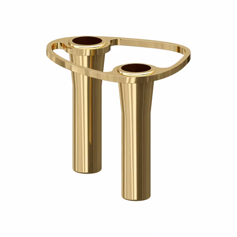 LIND DNA Lind Curve combineerbare kandelaar 24K verguld Double voor stompkaarsen