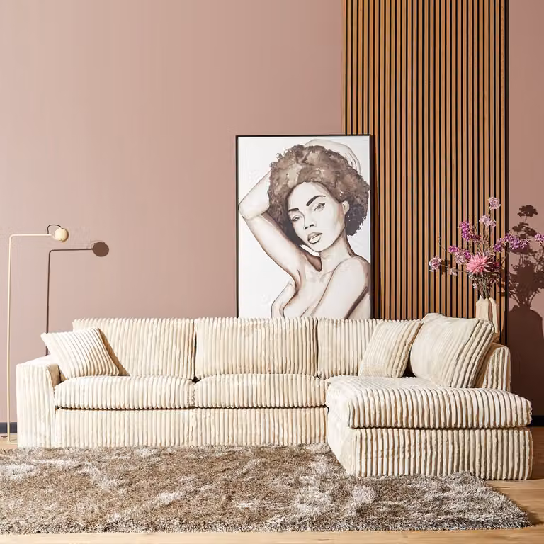 MySofa Hoekbank Teddy Beige Rechts B/D/H: 271 x 199 x 91 cm