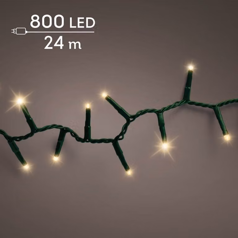Lumineo LED compact sparkle rice lights 800 lampjes soft gold