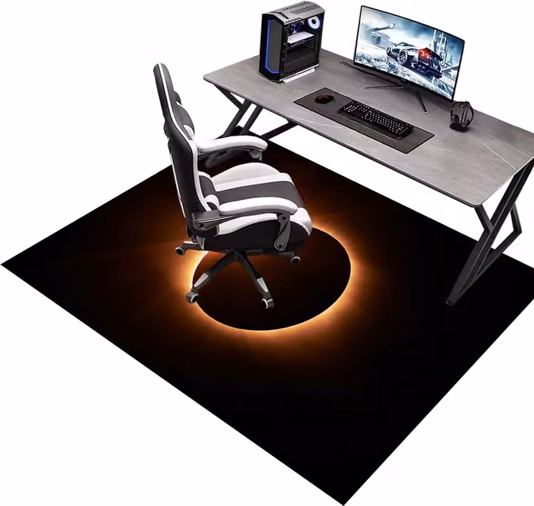 Stoelmat Vloerbeschermer voor Bureaustoel en Tapijt - Grijs - 160 x 180 cm