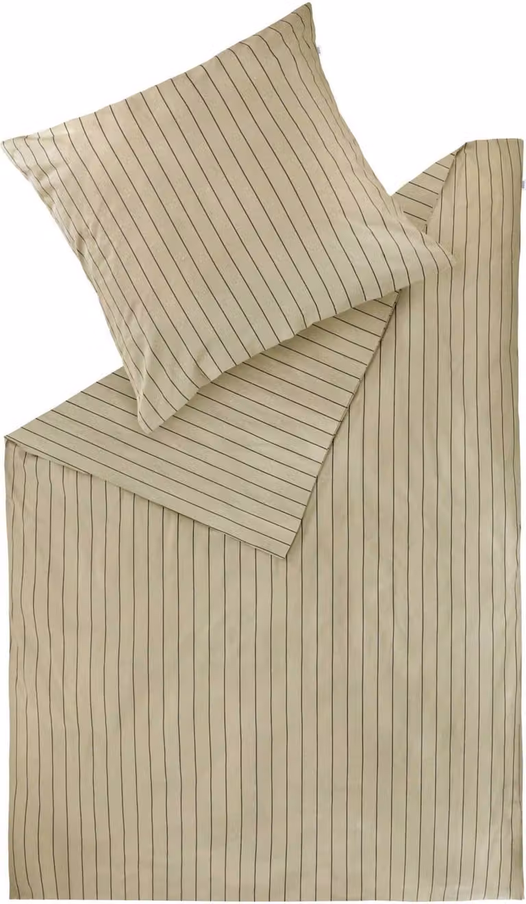 Schöner Wohnen Winterbeddengoed Soft Stripe Beige 140 x 200 cm