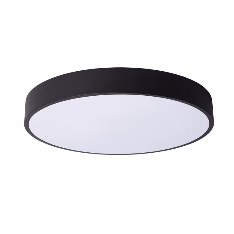 Lucide Unar LED plafondlamp zwart rond 24W warm wit