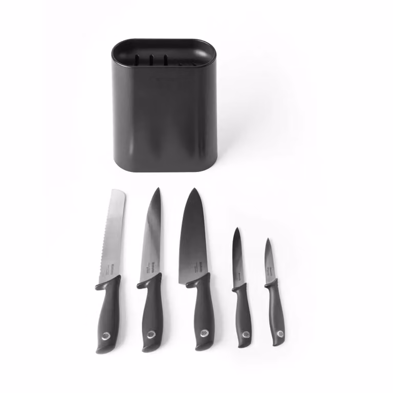 Brabantia Tasty messenblok staand met 5 messen