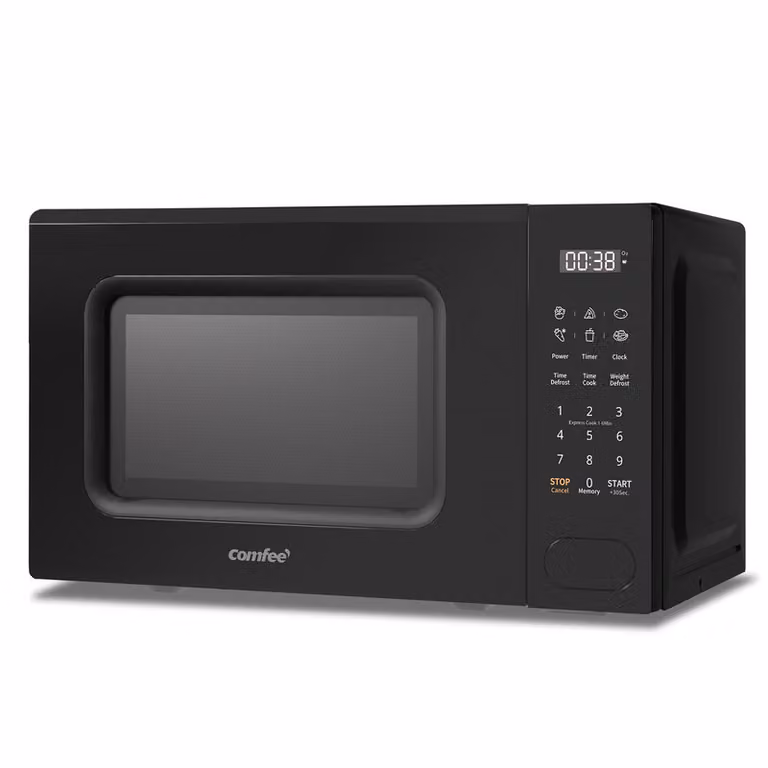 Comfee CM-E202CC(BK) digitale magnetron, 700 W, 20 liter, 6 vooraf ingestelde menu's, Express Cook, 11 vermogensniveaus, ontdooifunctie, geheugenfunctie - Zwart