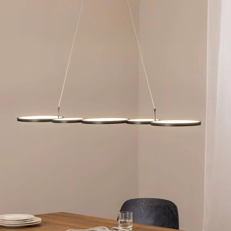 Milagro Lighting Moderne LED Hanglamp Ring Zwart