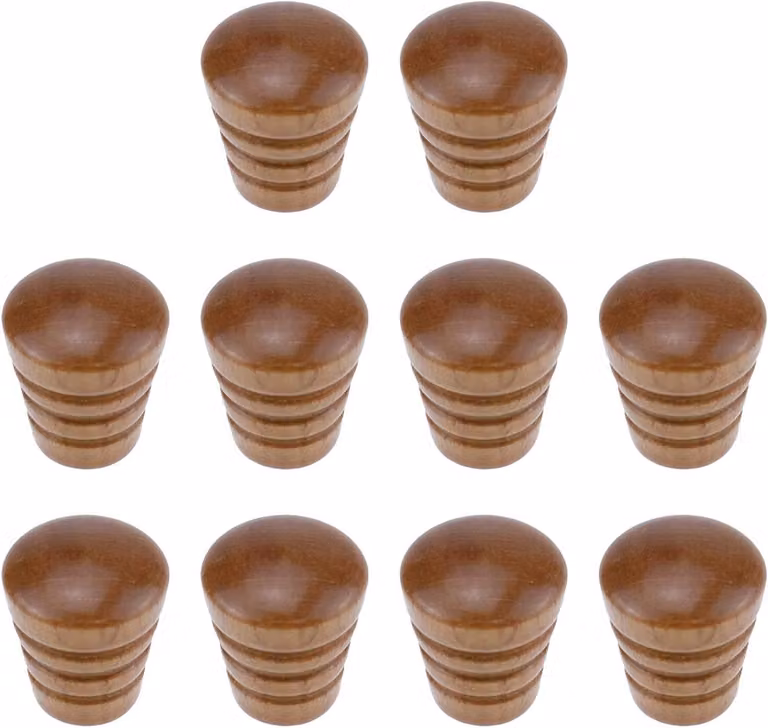 Mini Houten Knoppen voor Laden en Kasten - Ronde Knoppen met Natuurlijke Houttextuur - Houtkleur - Diameter: 1,78 cm