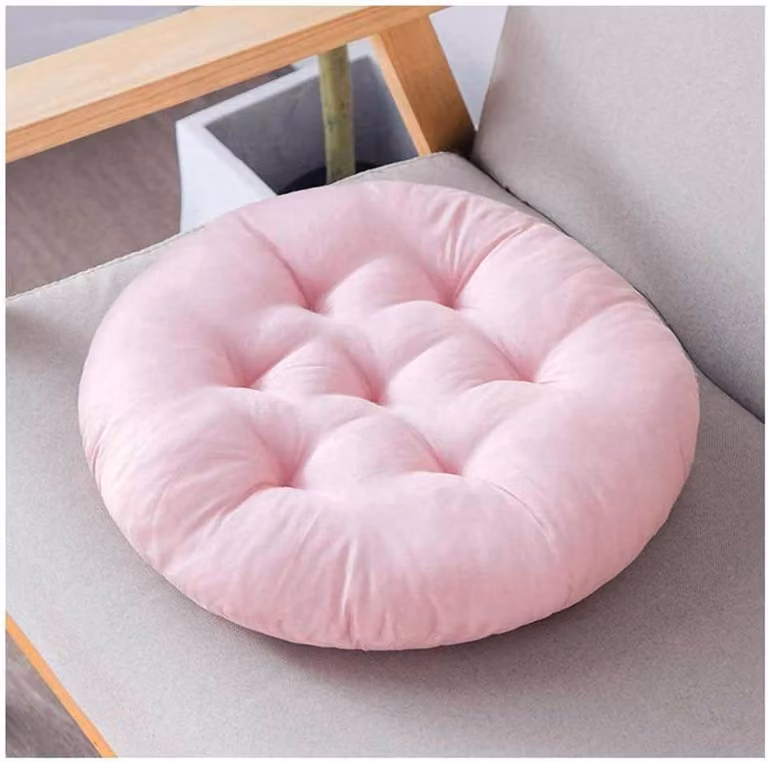 Comfortabel Roze Zitkussen voor Stoelen met Bevestigingsbanden - 40 x 40 cm