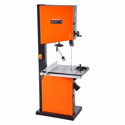 VEVOR Bandzaagmachine 2240 W met gietijzeren tafel en 360° werkverlichting, Breedte: 69 cm, Diepte: 51 cm, Hoogte: 40,6 cm