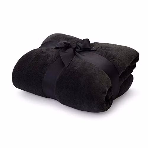 Lumaland Knuffeldeken Zwart, 100% Coral Fleece, 220 x 240 cm
